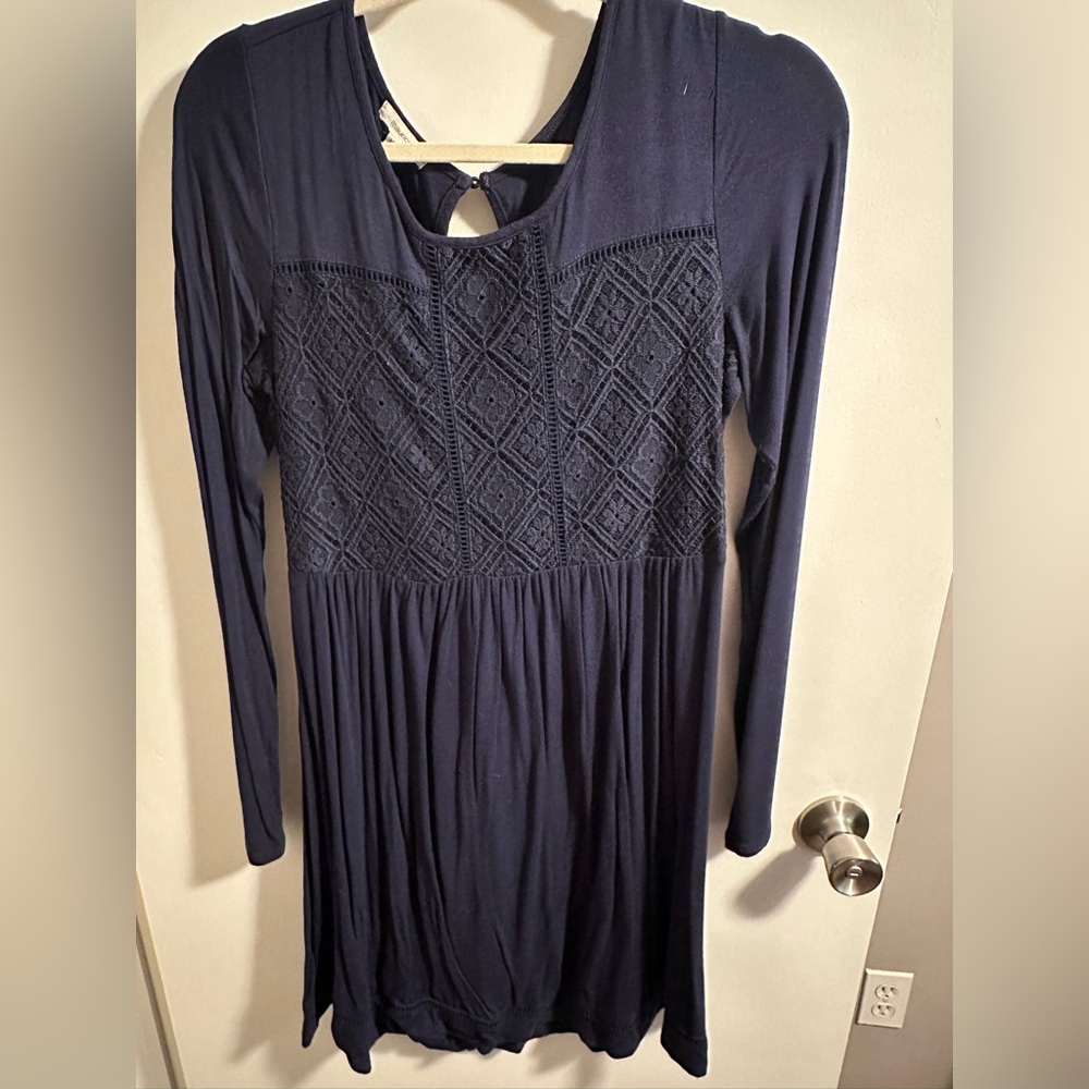 Maurices Deep Blue Long Sleeve Dress